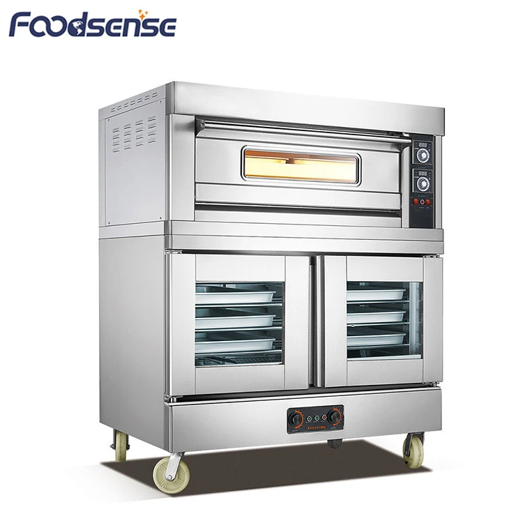Restaurant kitchen equipment baking oven with manual function and small proofer ,bakery cake oven in india